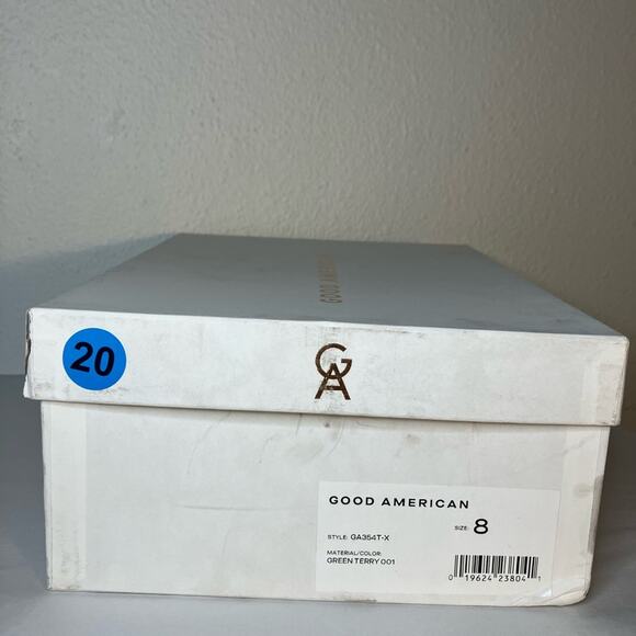 Good American Kelly Green Terry‎ Cloth Sandals Womens Size 8 pool shoes - Picture 7 of 7